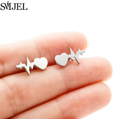 Izsmalcināti nerūsējošā tērauda mazi sirds auskari sievietēm kāzu rotaslietas līgavas māsa Oorbellen draudzene Valentīna dienas dāvana