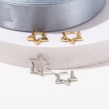 Δήλωση Χρυσό επιμεταλλωμένο Bold Star Hoops Resistant για Γυναικεία Σκουλαρίκια Huggies Piercing Αξεσουάρ κοσμήματα Δώρο