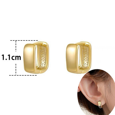 Statement Kullatud värviga kaetud paksu täherõngad tuhmumiskindlad naistele Huggies kõrvarõngad augustamine tarvik ehe kingitus