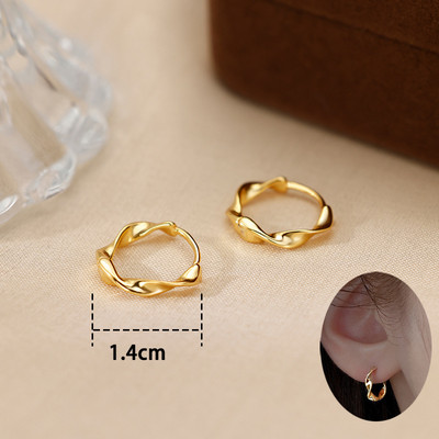 Statement Kullatud värviga kaetud paksu täherõngad tuhmumiskindlad naistele Huggies kõrvarõngad augustamine tarvik ehe kingitus