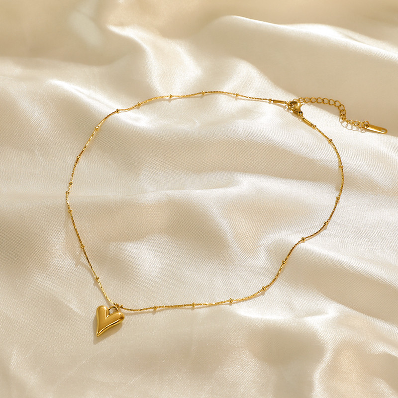 EILIECK 316L nerūsējošā tērauda zelta krāsa sirds mīlestība kaklarota auskari moderns sievietēm jauna puse dāvana ūdensizturīgs rotaslietas komplekts