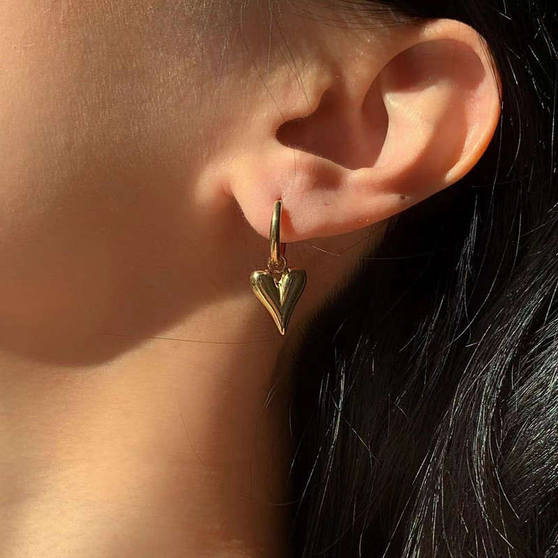 EILIECK 316L nerūsējošā tērauda zelta krāsa sirds mīlestība kaklarota auskari moderns sievietēm jauna puse dāvana ūdensizturīgs rotaslietas komplekts