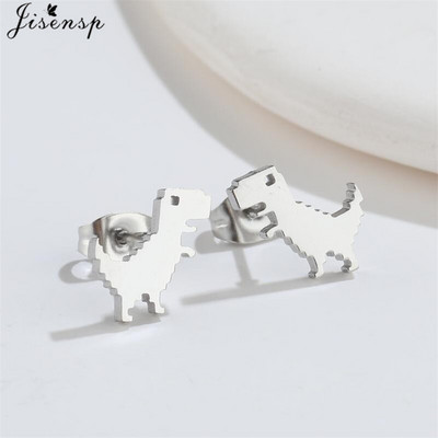 Armsad kuldsed roostevabast terasest dinosauruse kõrvarõngad naistele lastele ehted Minimalistlikud loomakõrvarõngad trukid Kawaii aksessuaar Brinco