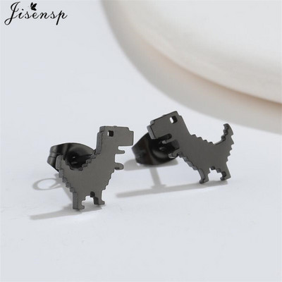 Armsad kuldsed roostevabast terasest dinosauruse kõrvarõngad naistele lastele ehted Minimalistlikud loomakõrvarõngad trukid Kawaii aksessuaar Brinco