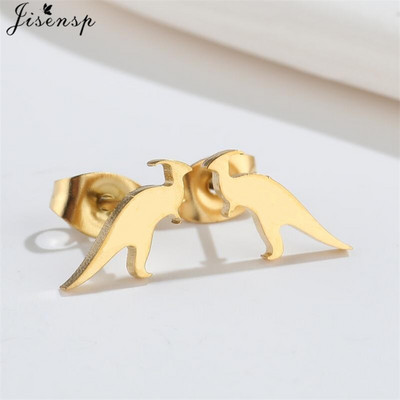 Armsad kuldsed roostevabast terasest dinosauruse kõrvarõngad naistele lastele ehted Minimalistlikud loomakõrvarõngad trukid Kawaii aksessuaar Brinco