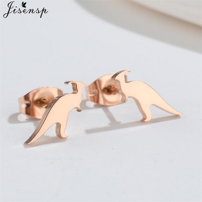 Armsad kuldsed roostevabast terasest dinosauruse kõrvarõngad naistele lastele ehted Minimalistlikud loomakõrvarõngad trukid Kawaii aksessuaar Brinco