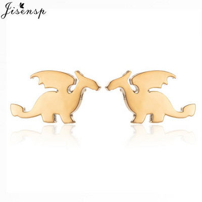 Armsad kuldsed roostevabast terasest dinosauruse kõrvarõngad naistele lastele ehted Minimalistlikud loomakõrvarõngad trukid Kawaii aksessuaar Brinco