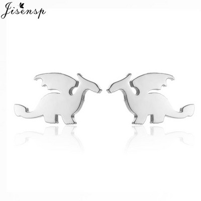 Armsad kuldsed roostevabast terasest dinosauruse kõrvarõngad naistele lastele ehted Minimalistlikud loomakõrvarõngad trukid Kawaii aksessuaar Brinco