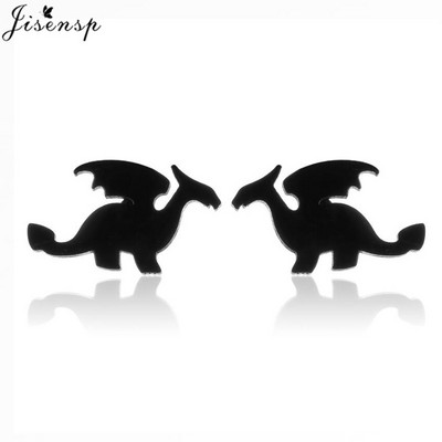 Armsad kuldsed roostevabast terasest dinosauruse kõrvarõngad naistele lastele ehted Minimalistlikud loomakõrvarõngad trukid Kawaii aksessuaar Brinco