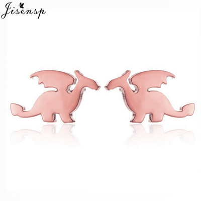 Armsad kuldsed roostevabast terasest dinosauruse kõrvarõngad naistele lastele ehted Minimalistlikud loomakõrvarõngad trukid Kawaii aksessuaar Brinco