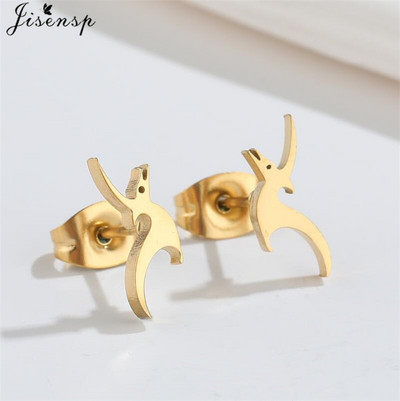 Armsad kuldsed roostevabast terasest dinosauruse kõrvarõngad naistele lastele ehted Minimalistlikud loomakõrvarõngad trukid Kawaii aksessuaar Brinco