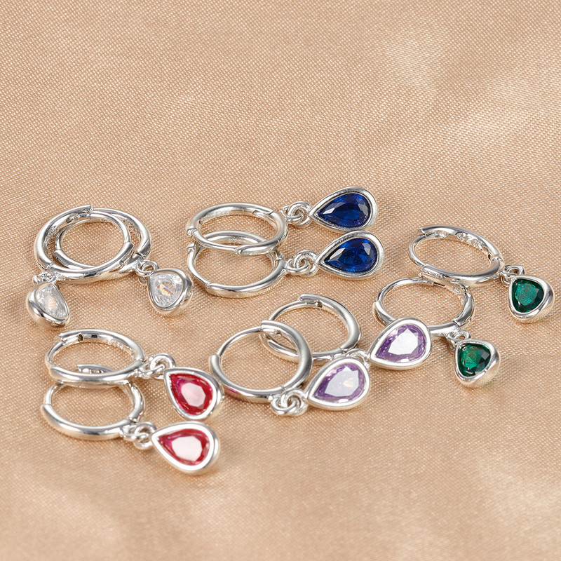 Vintage nerūsējošā tērauda apzeltīts cirkons Huggie Hoop auskari sievietēm Mazie ūdens pilienu auskari panku unisex roka rotaslietas