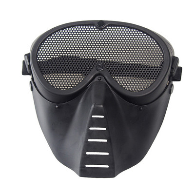 Airsoft paintball mask Terasvõrgust/objektiivist kaitsev mask jahipidamiseks Taktikaline õues kaitsev CS Halloweeni peo ratta näomask