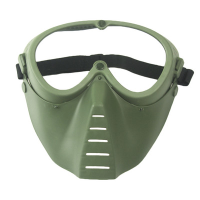 Airsoft paintball mask Terasvõrgust/objektiivist kaitsev mask jahipidamiseks Taktikaline õues kaitsev CS Halloweeni peo ratta näomask