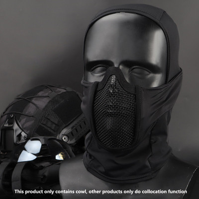 Taktiskās medību galvassegas pilnai sejai, Balaclava sieta maska, peintbola aizsargmaska, ēnu galvassegas