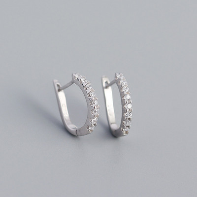 Νέα μόδα χαριτωμένα μίνιμαλ σκουλαρίκια ουράνιο τόξο με κρίκο πολύχρωμα Ζιργκόν Μικρό γεωμετρικό σκουλαρίκι κοσμήματα Γυναικεία μοντέρνα λεπτά στεφάνια αυτιών