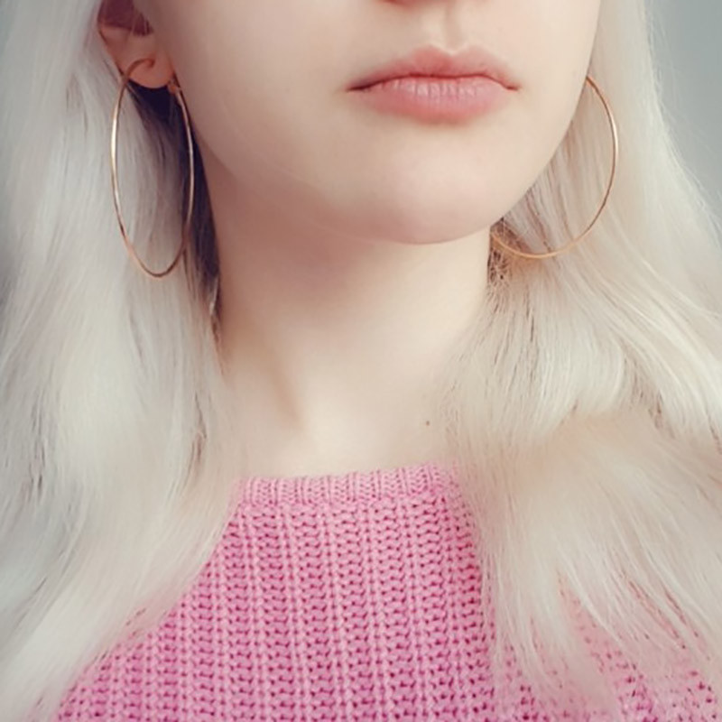 Uued rõngaskõrvarõngad 40mm 60mm 70mm suured siledad ümmargused kõrvarõngad korvpall Brincos silmuskõrvarõngad naistele Ehted Oorbellen