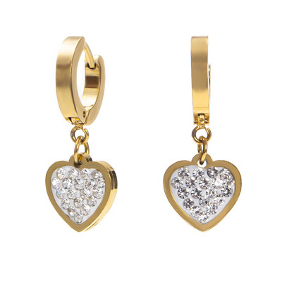 1 Pāris Jauni Rhinestone Crystal Hoop Auskari Sieviešu Vīriešu Modes Nerūsējošā tērauda Aplis Auskari Meiteņu Panka Rotaslietas