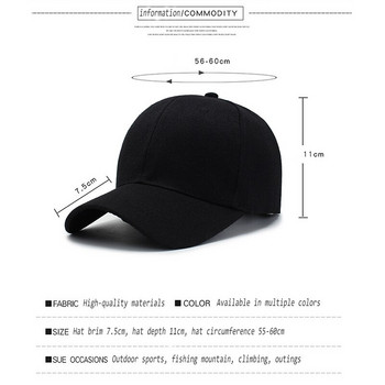 Μαύρο καπέλο μονόχρωμο καπέλο μπέιζμπολ Καπέλα Snapback Καπέλα κασκέτα Εφαρμοσμένα Casual Gorras Hip Hop Καπέλα Μπαμπά Ανδρικά Γυναικεία Unisex