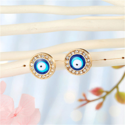 1Paar Heart Evil Eye Hoop kõrvarõngad naistele Kingitus Ehted Mood Lihtsad läikivad Türgi silmad Fatima käega geomeetrilised ringikujulised kõrvarõngad