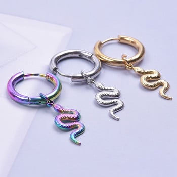 Σκουλαρίκι Serpent Snake Charm Κοσμήματα/Σκουλαρίκια από ανοξείδωτο ατσάλι για άντρες Κρεμαστό Animal Ear Piercing Hoop Oorbellen Party Girl