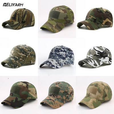 Regulējama beisbola cepure Taktiskā vasaras sauļošanās cepure maskēšanās militārā armijas kamera Airsoft medības kempings pārgājieni makšķerēšanas cepures