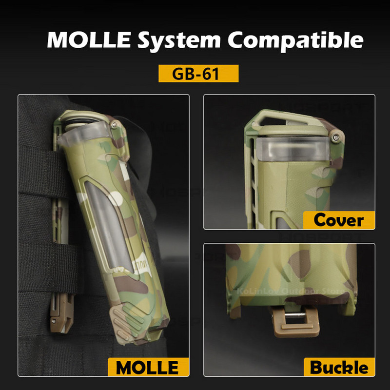 Σύστημα Tactical Box Retention MOLL Συμβατό για 18650 CR123 AA/AAA Battery Storage Military Hunting Paintball Accessories