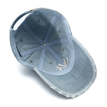 2023 Νέα πολυτελής επωνυμία MY Κεντημένο πλυμένο τζιν καπέλο μπέιζμπολ για άνδρες υψηλής ποιότητας Μαύρα Vintage Y2k Καπέλα Μπαμπά Gorras Hombre