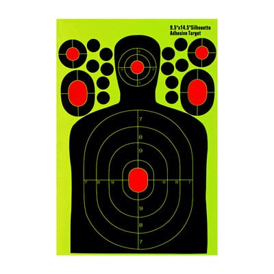 9.5*14.5 Inch Semi-Human Self-Adhesive Fluorescent Shooting Target Paper Hunting Training Target Sticker