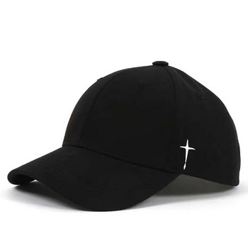 Unisex Simple Cross Water Drop Κέντημα Καπέλα μπέιζμπολ Άνοιξη και Φθινόπωρο με ρυθμιζόμενο καπέλο εξωτερικού χώρου αντηλιακό καπέλο