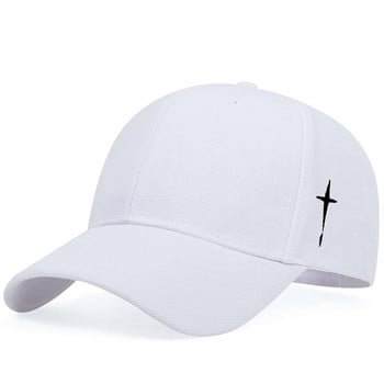 Unisex Simple Cross Water Drop Κέντημα Καπέλα μπέιζμπολ Άνοιξη και Φθινόπωρο με ρυθμιζόμενο καπέλο εξωτερικού χώρου αντηλιακό καπέλο