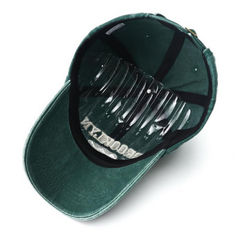 Ανδρικό καπέλο 2023 με κέντημα Brooklyn Vintage vintage μαύρα πράσινα πλυμένα καπέλα μπέιζμπολ για γυναίκες Gorras Hombre