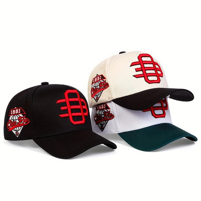 Unisex OE Broderie laterală 1991 Șapci de baseball Snapback Primăvară și toamnă Pălării ocazionale reglabile în aer liber Pălărie cu protecție solară