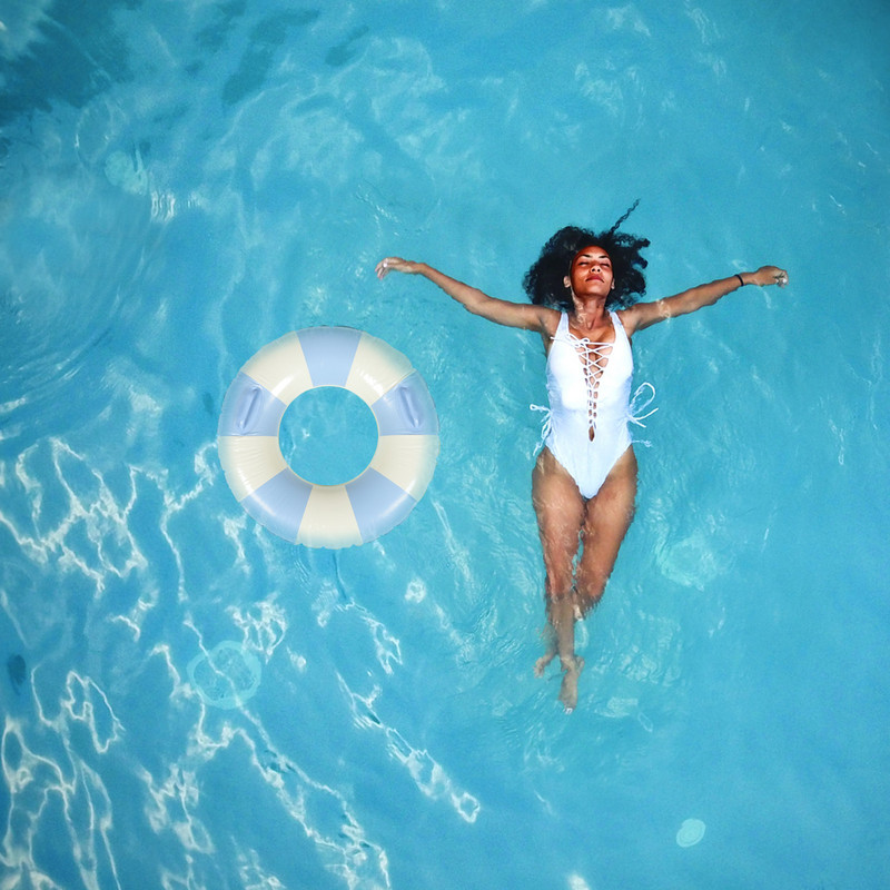 Ριγέ δαχτυλίδι κολύμβησης Αθλητική λαβή Water Float μασχάλη Κύκλος κολύμβησης Baby