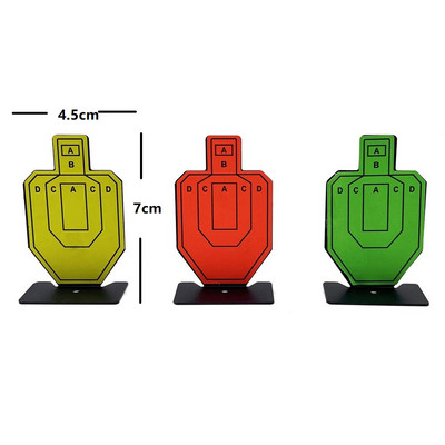 Mini-IPSC/IDPA süsinikterasest vesikuuli närv ja BB/Paint Ball Knock Down Field mini-laskmise sihtmärk täiskasvanutele ja lastele