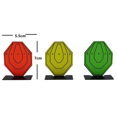 Mini-IPSC/IDPA süsinikterasest vesikuuli närv ja BB/Paint Ball Knock Down Field mini-laskmise sihtmärk täiskasvanutele ja lastele