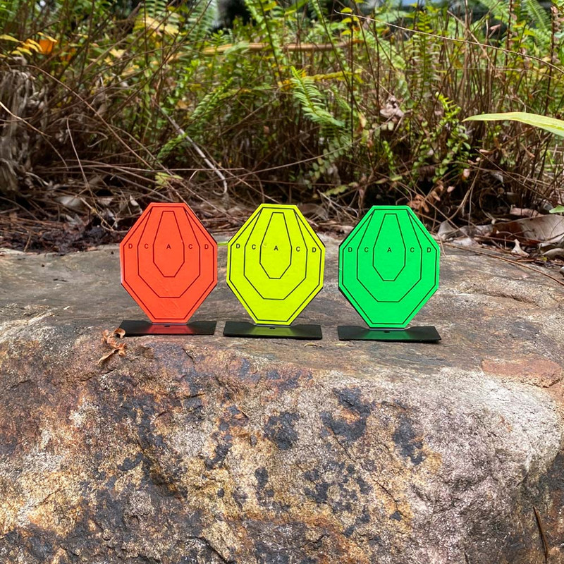 Mini-IPSC/IDPA süsinikterasest vesikuuli närv ja BB/Paint Ball Knock Down Field mini-laskmise sihtmärk täiskasvanutele ja lastele