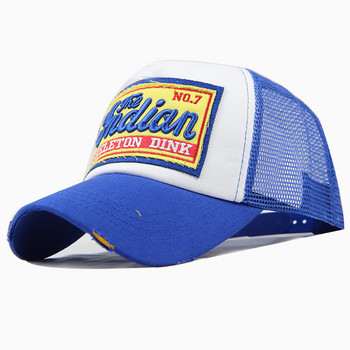 Модна бейзболна шапка с бродерия с букви за мъже, жени, лятна дишаща мрежеста шапка със закопчалка, унисекс хип-хоп Trucker Bone Gorras