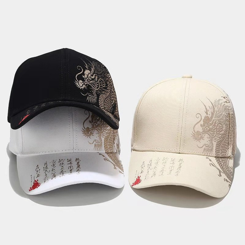 Printimine Hiina draakoni meeste pesapallimütsid Totem Belief naiste puuvillane snapback müts välitingimustes päikesekaitse Gorras Trucker Cap