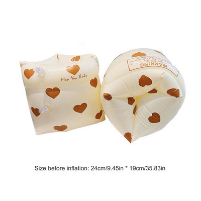 1 Ζεύγος Float Βραχίονας για ενήλικες Παιδικά φουσκωτά δαχτυλίδια μπράτσο κολύμβησης Πλωτήρες μπράτσων πισίνας με εκτύπωση PVC Αξεσουάρ κολύμβησης για ενήλικες για παιδιά