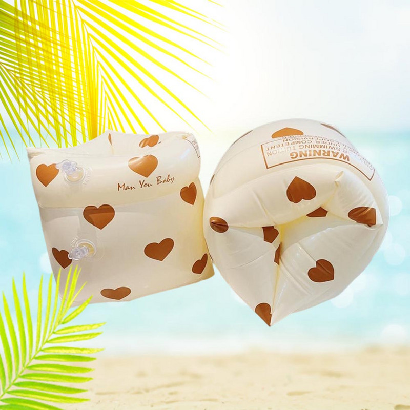 1 Ζεύγος Float Βραχίονας για ενήλικες Παιδικά φουσκωτά δαχτυλίδια μπράτσο κολύμβησης Πλωτήρες μπράτσων πισίνας με εκτύπωση PVC Αξεσουάρ κολύμβησης για ενήλικες για παιδιά