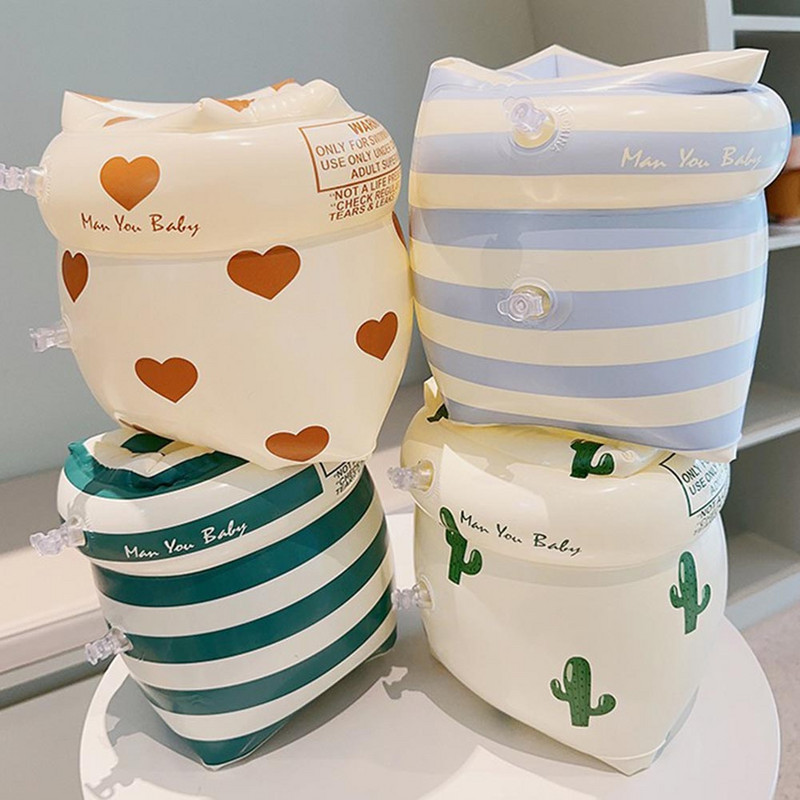 1 Ζεύγος Float Βραχίονας για ενήλικες Παιδικά φουσκωτά δαχτυλίδια μπράτσο κολύμβησης Πλωτήρες μπράτσων πισίνας με εκτύπωση PVC Αξεσουάρ κολύμβησης για ενήλικες για παιδιά