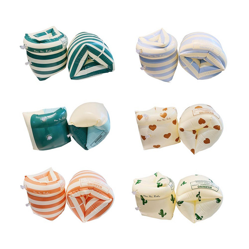 1 Ζεύγος Float Βραχίονας για ενήλικες Παιδικά φουσκωτά δαχτυλίδια μπράτσο κολύμβησης Πλωτήρες μπράτσων πισίνας με εκτύπωση PVC Αξεσουάρ κολύμβησης για ενήλικες για παιδιά