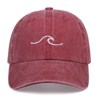 Hiphopa cepure, vilnis, izšūšana, mazgāta beisbola cepure Jauna vasaras mode vīriešiem un sievietēm āra sportam brīvā laika pavadīšanai sauļošanās cepures snapback cepures