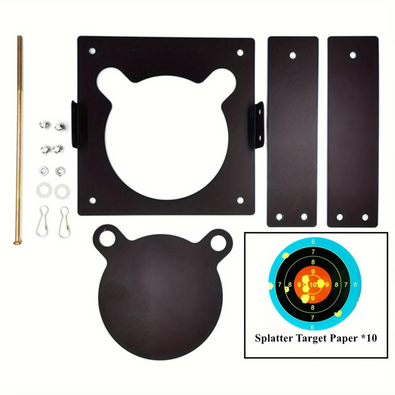 Pritsmemärgid sise- ja välilaskmiseks – 4-tollised/10 cm metallist märklauad Airsofti, BB-relvade, veekahurite, slingsho jaoks