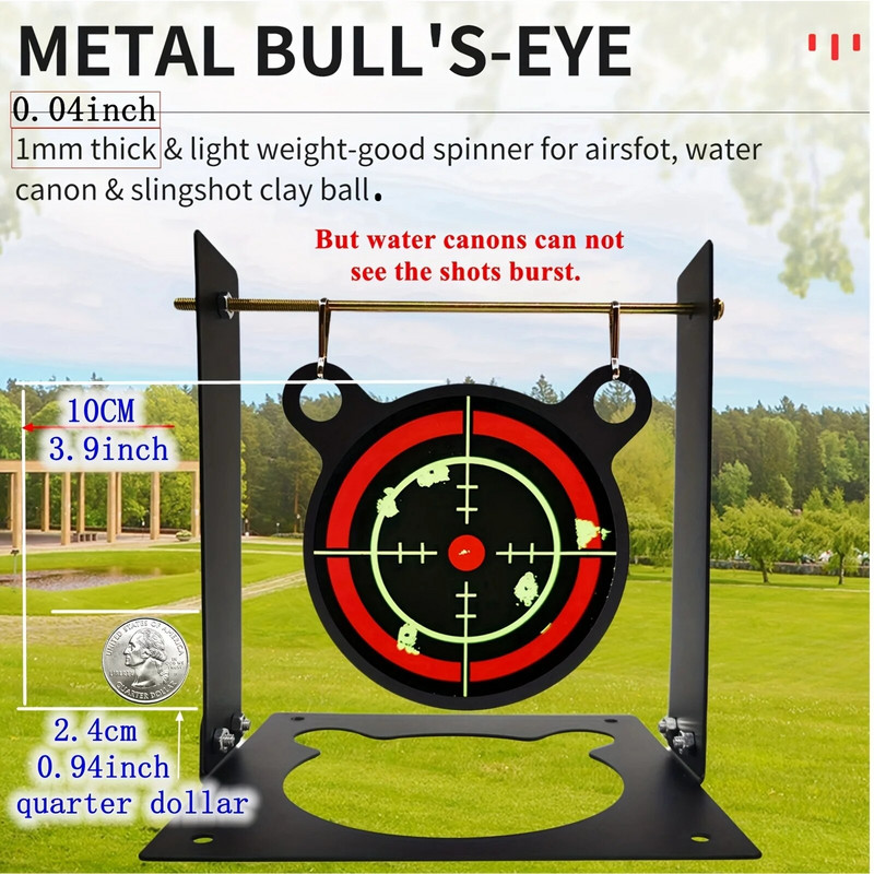 Pritsmemärgid sise- ja välilaskmiseks – 4-tollised/10 cm metallist märklauad Airsofti, BB-relvade, veekahurite, slingsho jaoks