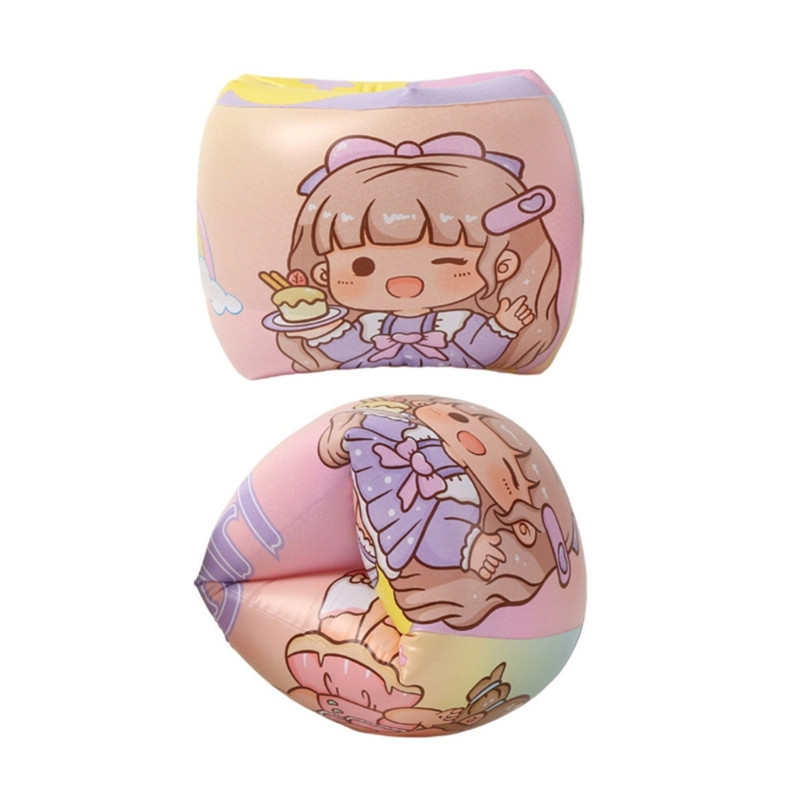 1 Pair Arm Floaties Swimming Circle Pool Float Arm Band Inflatable Swim Circle 24BD