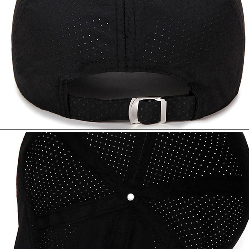 Meeste mütsid võrgust hingav päikesemüts Solid reguleeritav suvine pesapallimüts Unisex paaride müts Kiirelt kuivav Snapback mütsid hulgimüük