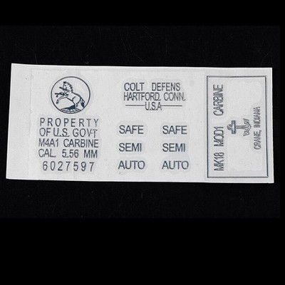 M4 M4a1 metalinis lipdukas Dažasvydis Pneumatas Gel Ball Blaster Dažasvydžio ginklo priedai 3M Stiprus lipdukų įranga Sidabrinis Auksas