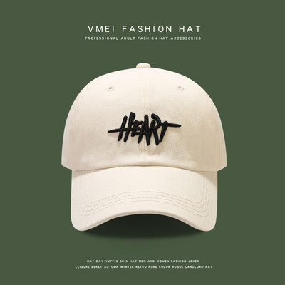 Nova modna korejska ljubavna pisma izvezena ženska bejzbol kapa za ležernu fotografiju pamučni šešir za par Hip hop uniseks šešir